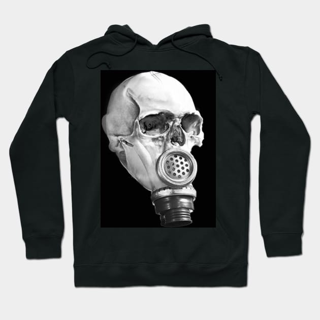 Skull Gas Mask Hoodie by equiliser